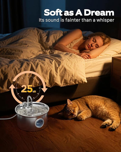 Cat Water Fountain Stainless Steel: Cat Fountain - Image 8