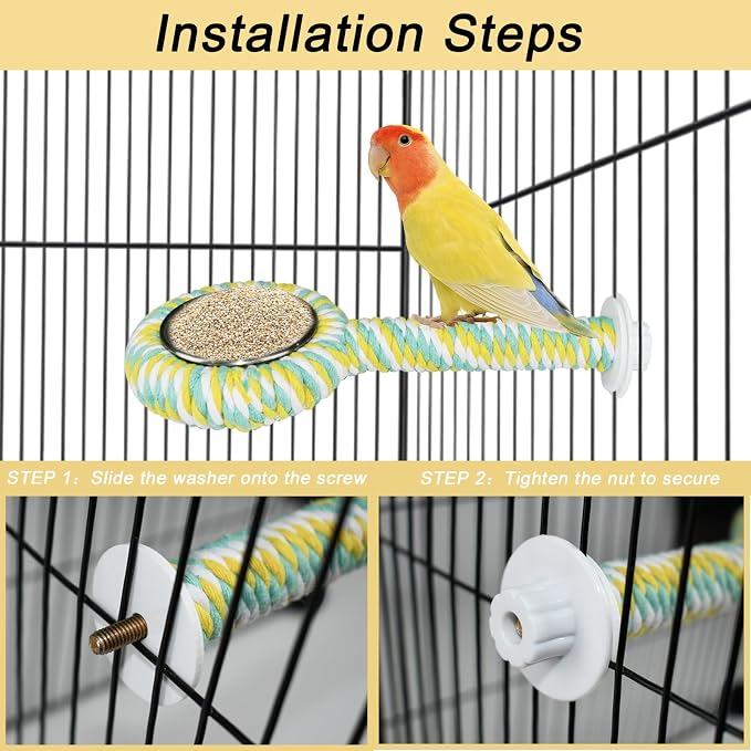 ASOCEA Bird Perch Feeding Cup, Bird Bowls - Image 5