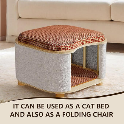 Cat Bed for Indoor Cats – Wooden Cat House - Image 4