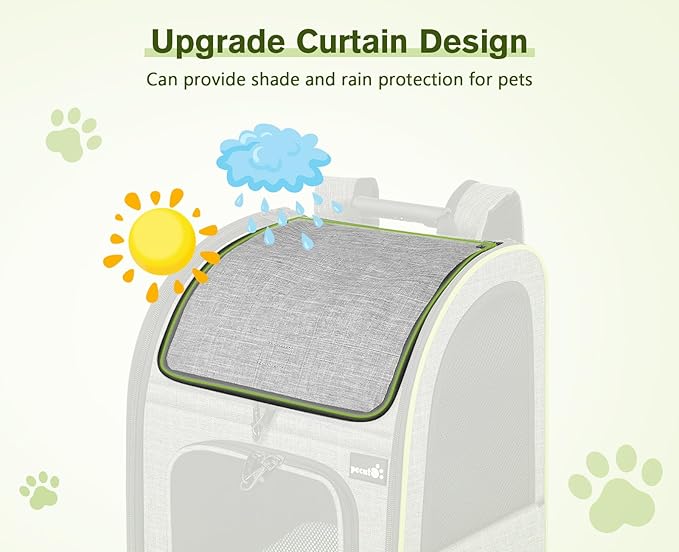 Pecute Cat Backpack Carrier Expandable, Pet Backpack - Image 2