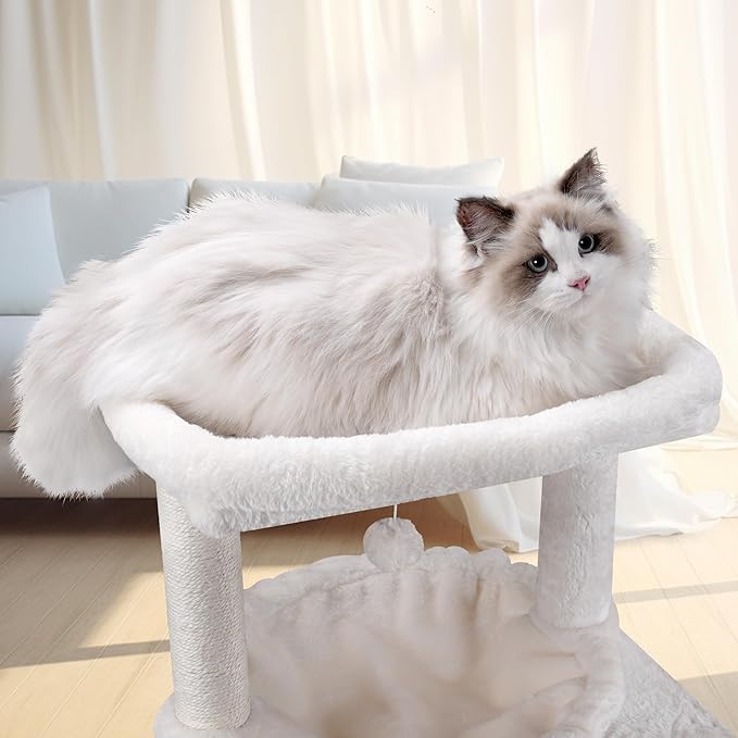 37.4" Cat Tree Tower with Twin Cat Condos - Image 3