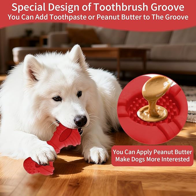Natural Rubber Dog Chew Toys 4Pack, Tough Dog Toys - Image 6