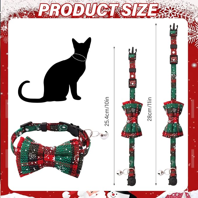 10 Pcs Christmas Cat Collar Breakaway - Image 2