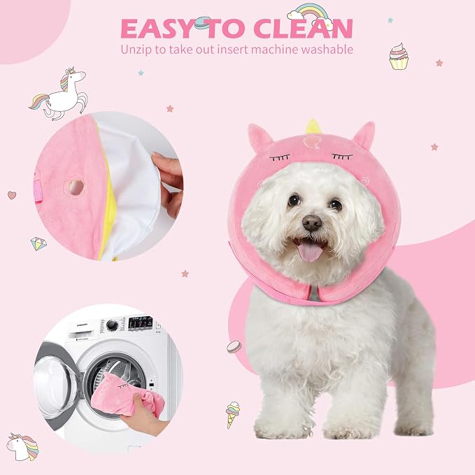 IEUUMLER Inflatable Recovery Dog Collar, Protective Donut Cone, Adjustable Soft - Image 8