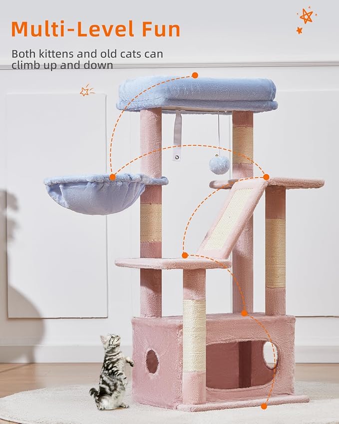 Taoqimiao Cat Tree, 38.5-Inch Cat Tower - Image 7