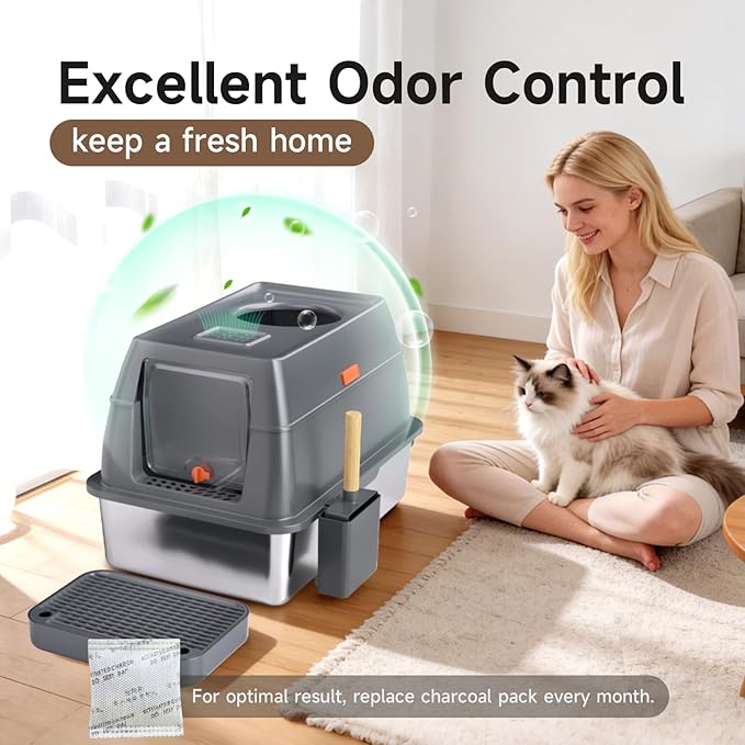 Extra Large Stainless Steel Litter Box - Image 2