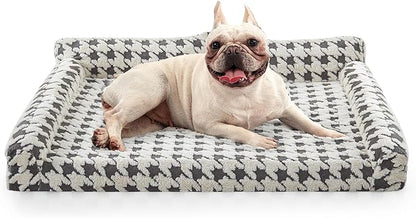 Orthopedic Dog Beds for Medium Dogs Washable, Detachable Side Bolster and Pillow by FURTIME