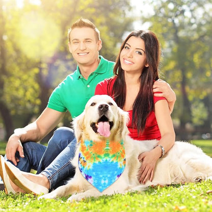 Silkfly 50 Pcs Summer Tie Dye Dog Bandanas Bulk Pet Scarf Grooming Salon - Image 3