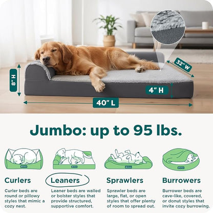 Furhaven Orthopedic Dog Bed for Large Dogs w/ Removable Bolsters & Washable - Image 3