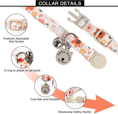 Lionet Paws 2pcs Pack Cotton Cat Collar, Breakaway Buckle - Image 4