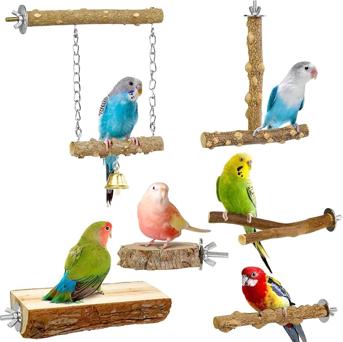 Bird Perches, Bird Perch Chewing Stick Cage Accessories Parrot Climbing by HPAWHOMEPART