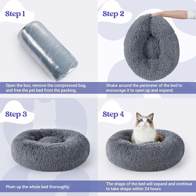 rabbitgoo Cat Beds for Indoor Cats, 20 inches Cat Bed Machine Washable - Image 9