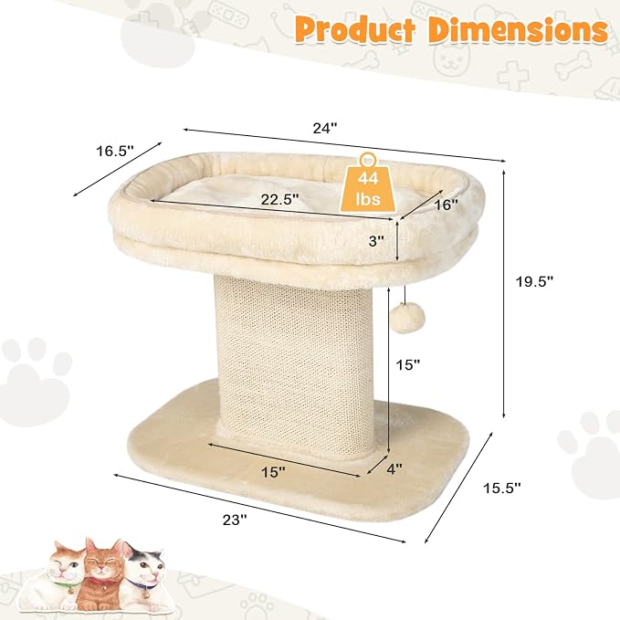 Tangkula Cat Tree for Indoor Cats, 2-Tier Cat Tower - Image 6