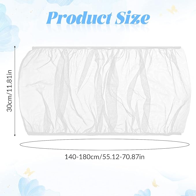 2 PCS Bird Cage Seed Catcher Airy Gauze Bird Cage Cover White Birds Cages Net - Image 2