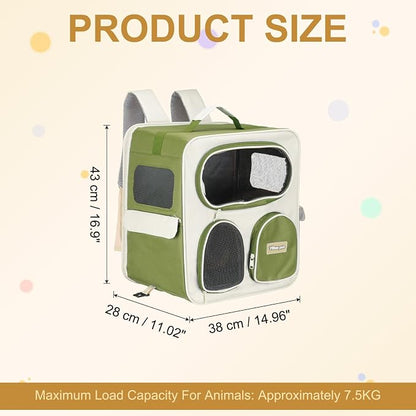 Pet Backpack Carrier, Portable and Ventilated, Nylon Dogs Cats and Small - Image 2