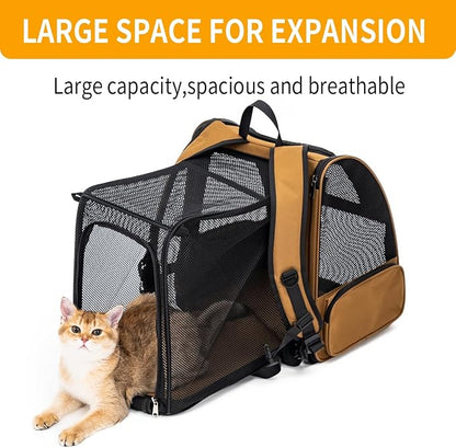Cat Backpack，Expandable Cat Carrier Backpack, Dog Backpack Carrier and Pet - Image 3