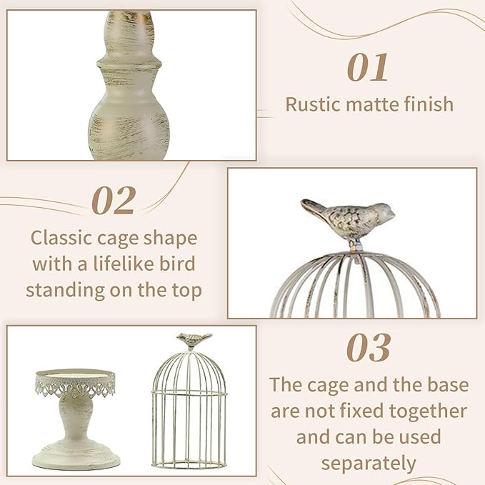 Birdcage Candle Holder Decorative Bird Cages - Image 4