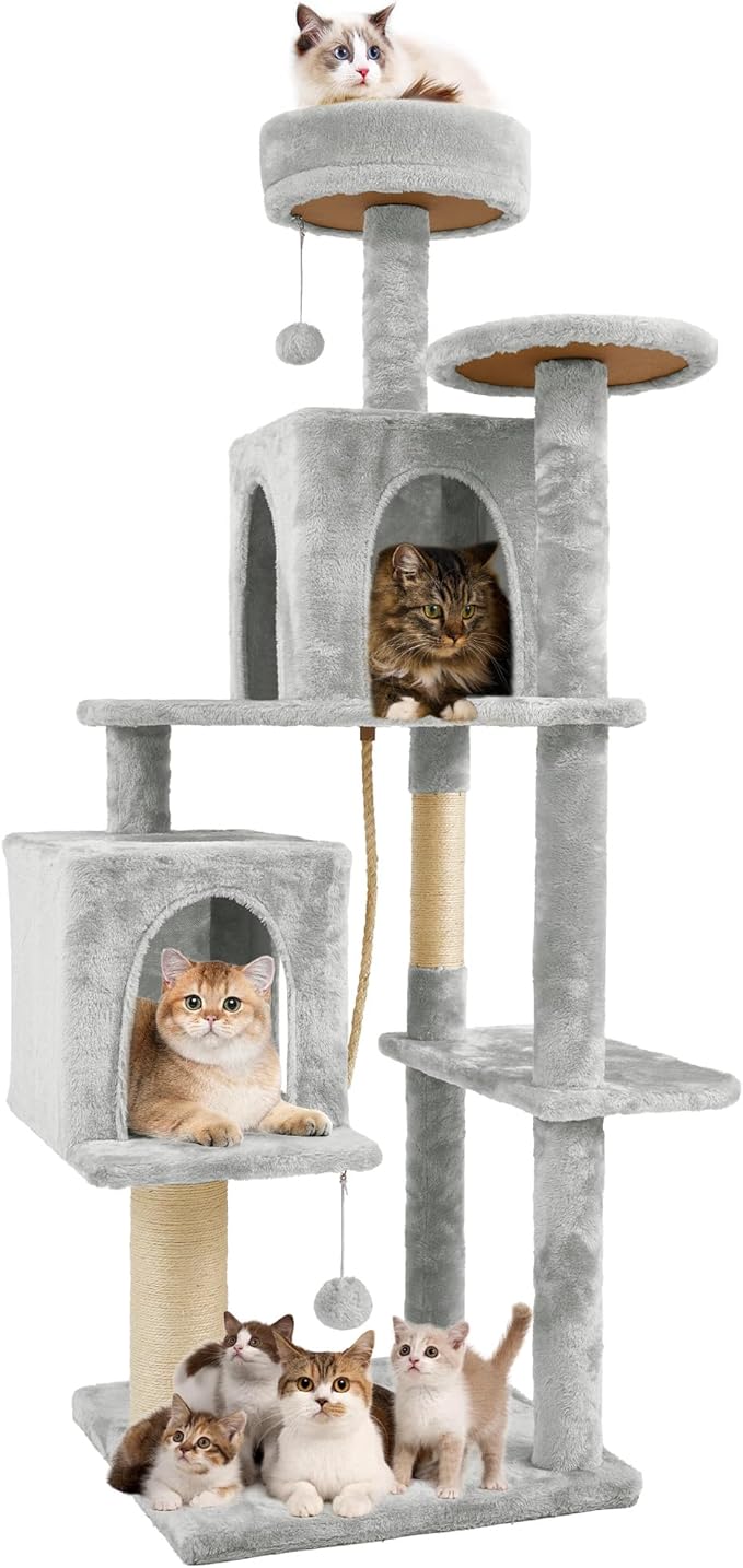58.5inch Large Cat Tree Tower Condo by TSCOMON