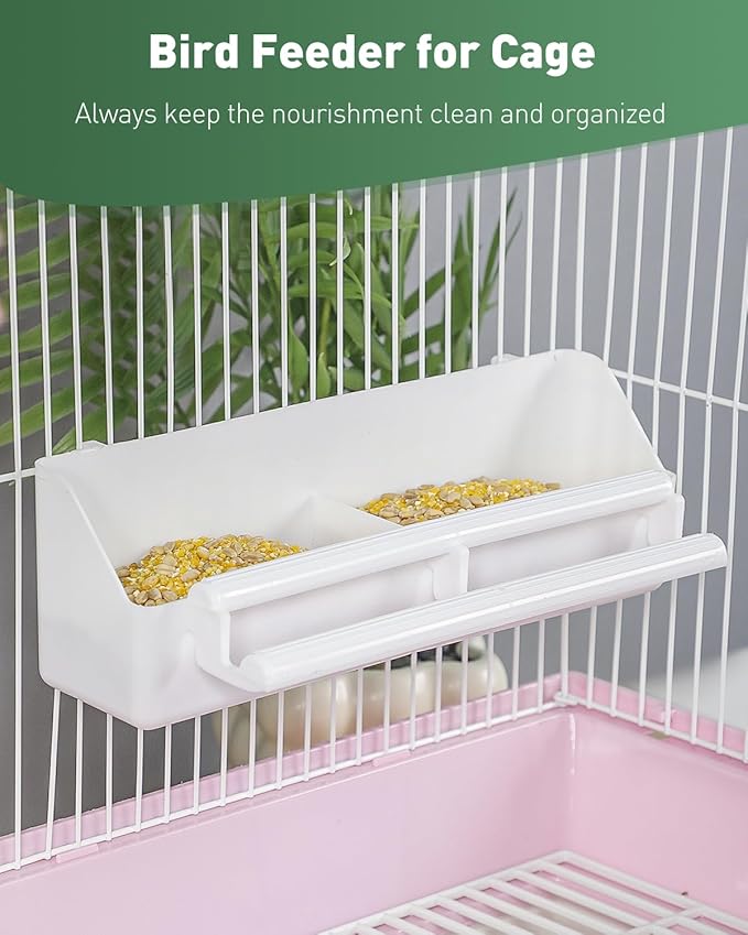 Pawfly 2 Pack Bird Feeder for Cage Hanging Plastic Feeder - Image 7