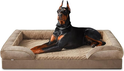 INVENHO Orthopedic Extra Large Dog Bed, XXL Waterproof Dog Sofa, Egg-Crate Foam by INVENHO