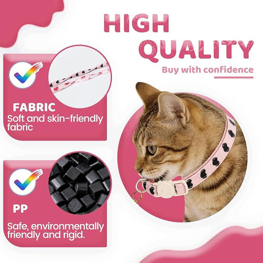 Elegant little tail 2 Pack Cat Collar- Valentines Cat Collars Breakaway - Image 2