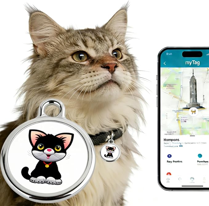 GPS Pet Tracker with Apple Find My Network, Android Compatibility, Real-Time by LFNOONE