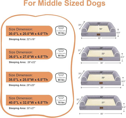 Large Dog Bed Orthopedic Washable: Beds Bolster XL Bed Medium Large Dogs Egg - Image 6
