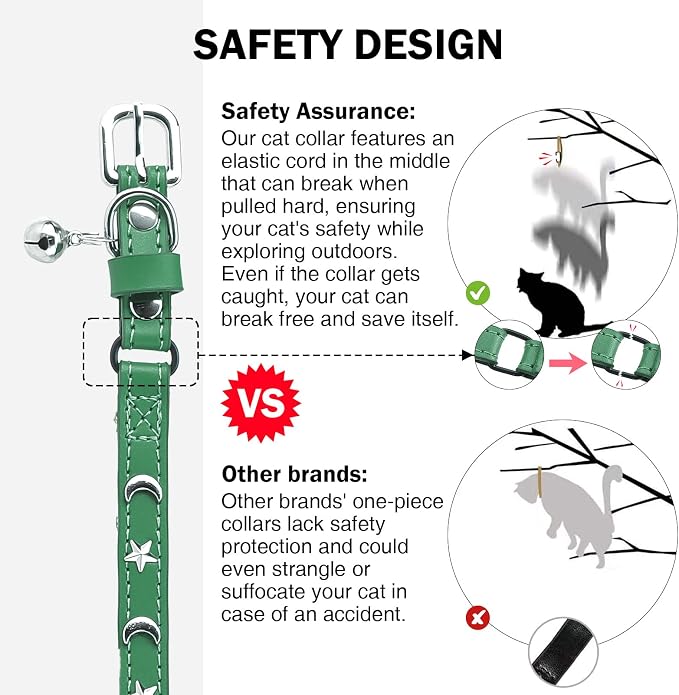 Leather Cat Collars for Boy Girl Cats - Image 7