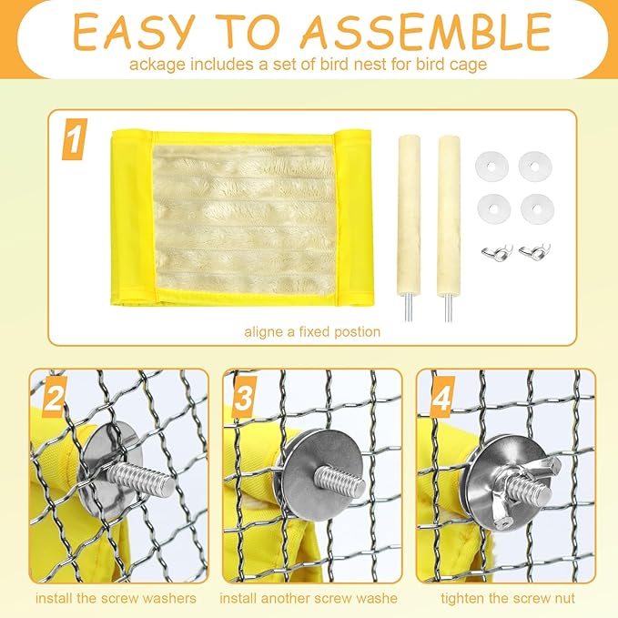 Winter Warm Bird Nest Bed, Parrot Hanging Nest, Cage Hammock, Snuggle Hut - Image 3