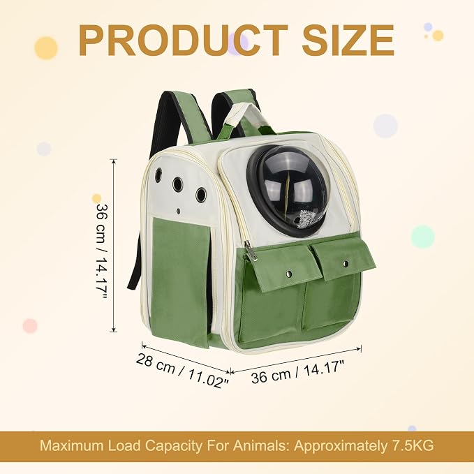 Pet Backpack Carrier, Portable and Ventilated, Oxford Cloth, Dogs Cats and - Image 2