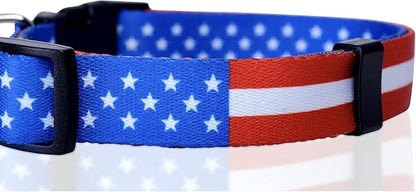 Native Pup American Flag Dog Collar- Red White and Blue- Patriotic Collars - Image 2