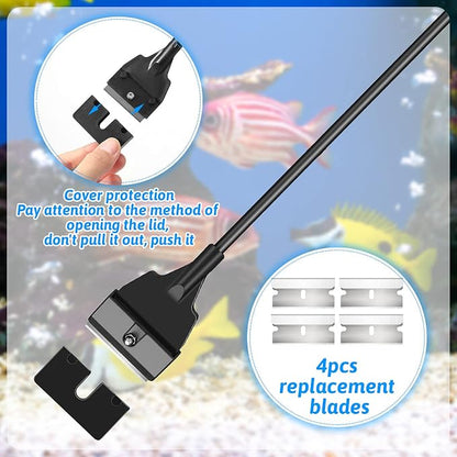 Honoson Aquarium Scraper 21.65 Aquariums Fish Tank Scraper Cleaner Tool Kit - Image 3