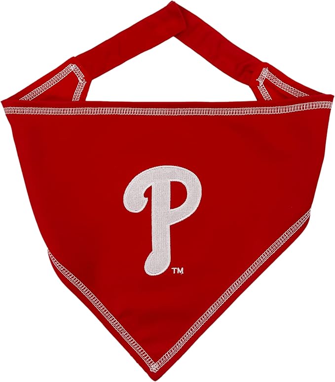 Pets First MLB Philadelphia Phillies TIE Bandana, Large/X-Large. Dog Bandana by PETSFIRST