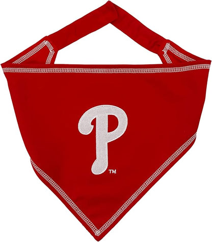 Pets First MLB Philadelphia Phillies TIE Bandana, Large/X-Large. Dog Bandana by PETSFIRST