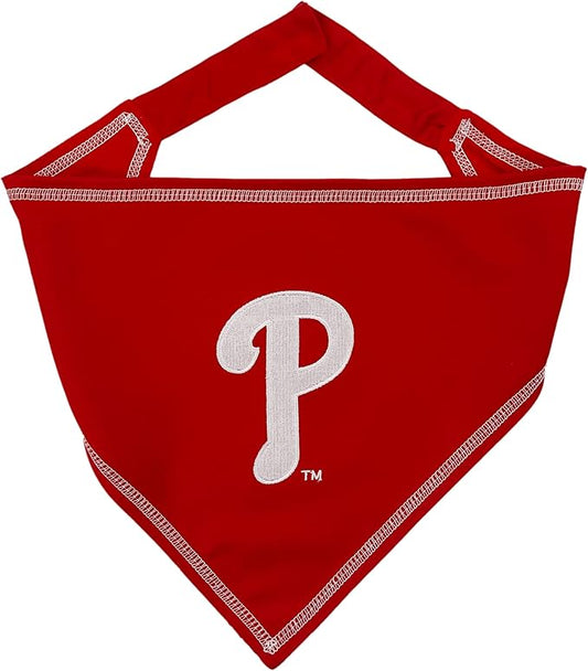 Pets First MLB Philadelphia Phillies TIE Bandana, Large/X-Large. Dog Bandana by PETSFIRST