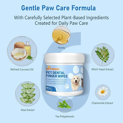 80 Counts Pet Dental Finger Wipes - Image 3