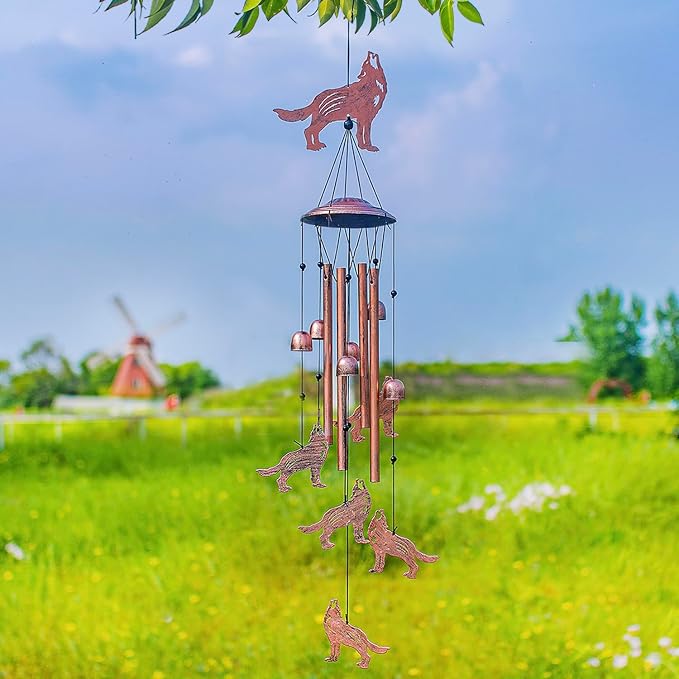 Wolf Wind Chimes for Outside, Wolf Gifts for Women/Men/Sympathy Gift/Memorial - Image 8