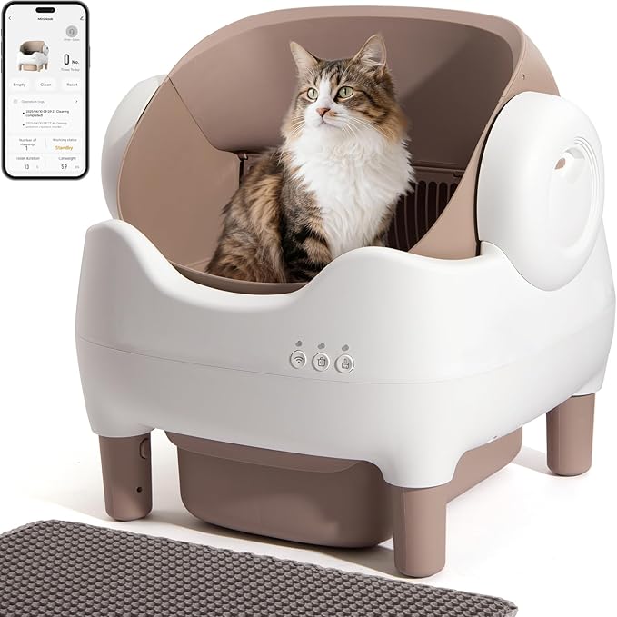 Automatic Litter Box Open Top: Self Cleaning Cat Litter Box Smart by KITPLUS