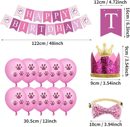 Dog Birthday Party Supplies, Dog Birthday Hat Bandana Scarf - Image 3
