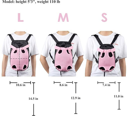 Dog Carrier Pink Legs Out Front Pet Carrier Backpack Comfortable Puppy Bag - Image 4