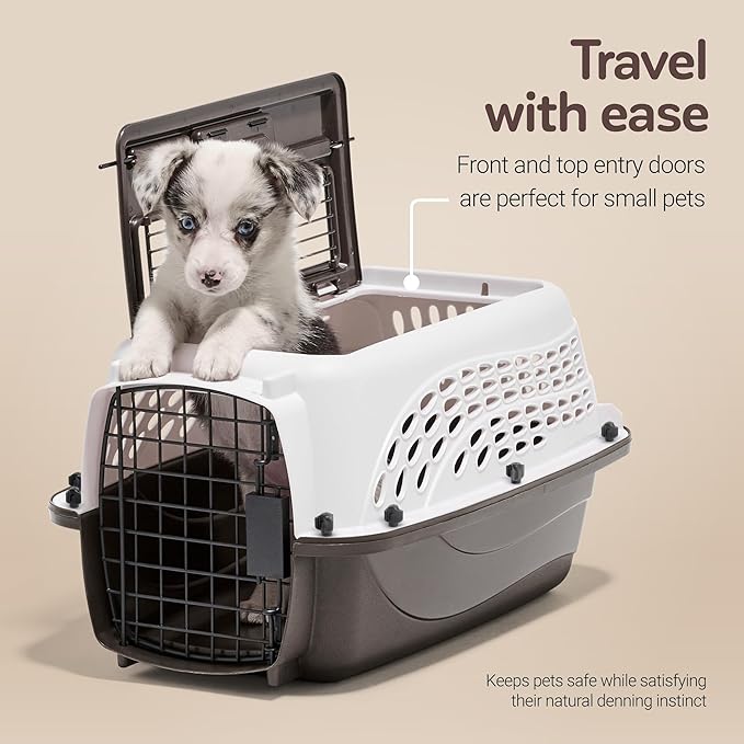 Petmate Dog Crates for Small Dogs & Cat Carriers, Two-Door Plastic Pet Kennel - Image 2