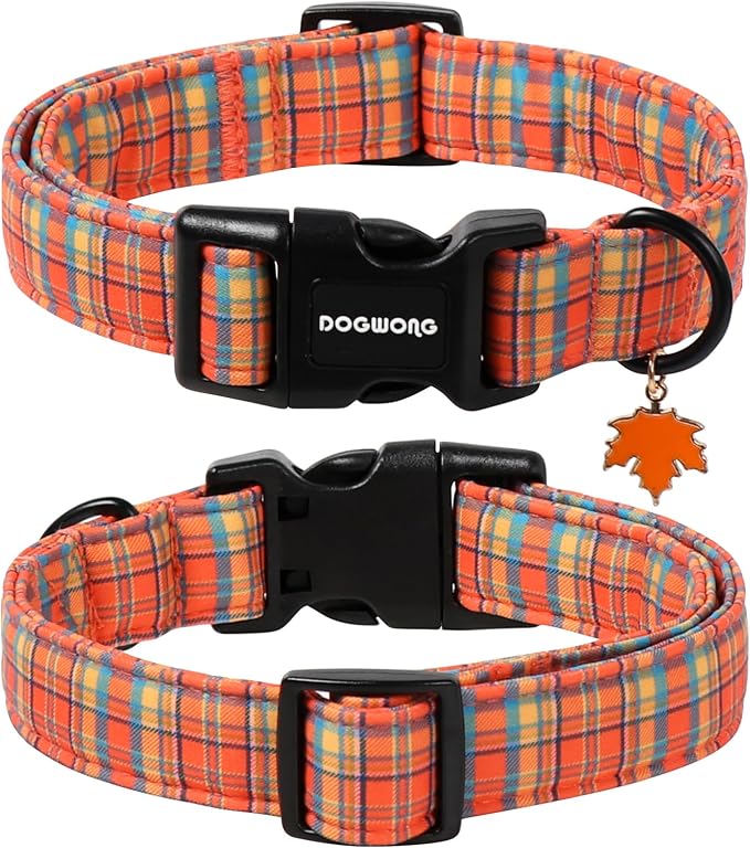 DOGWONG Fall Maple Dog Collar- Cute Classic Fall Autumn Flower Dog Collars - Image 2