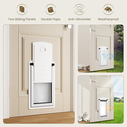 MAVRICFLEX Cat Door for Door, All-Stainless Steel Frame Cat Door - Image 4