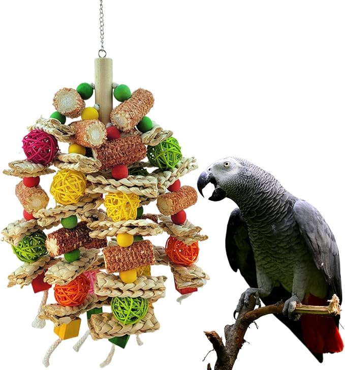 Parrot Toys, Natural Corncob Bird Chew Toys by Cokliomc