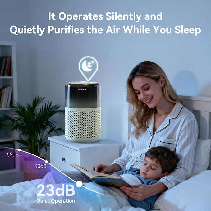 AIRROMI HEPA Air Purifier for Bedroom&Home, Pet Air Purifier for Home Pets - Image 6