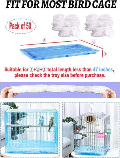 Disposable Bird Cage Liners Clear Plastic Parakeet Cage Liner Bag - Image 2