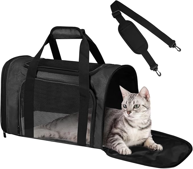 Cat Carrier Soft for Pets Up to 25 Lbs, Cat Travel Bag Soft-Sided by Alwaysstandbehindyou