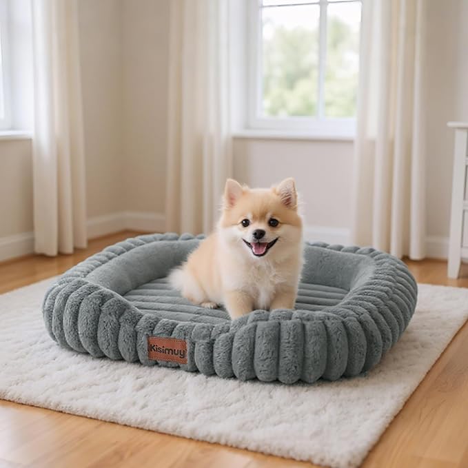 Cute Washable Dog Bed for Small Dogs -Soft Plush Calming Puppy & Cat Bed by Unknown