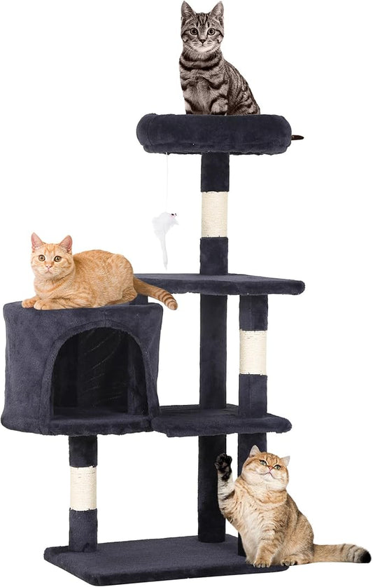 FDW | 36" Cat Tree Tower | Dark Gray | Multi-Level Indoor Activity Center by FDW