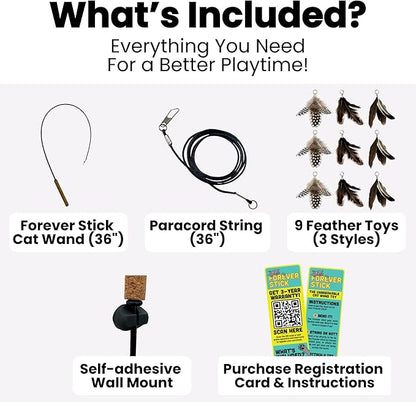 Forever Stick with 9 Feather Toy Lures - Image 2